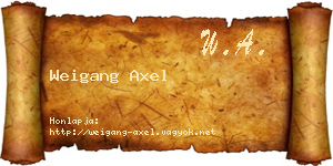 Weigang Axel névjegykártya